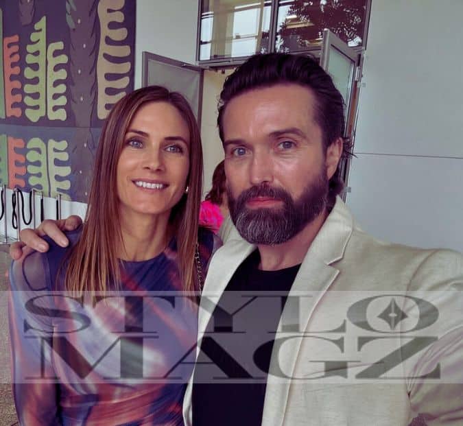 Emmett J Scanlan with his wife Claire Cooper