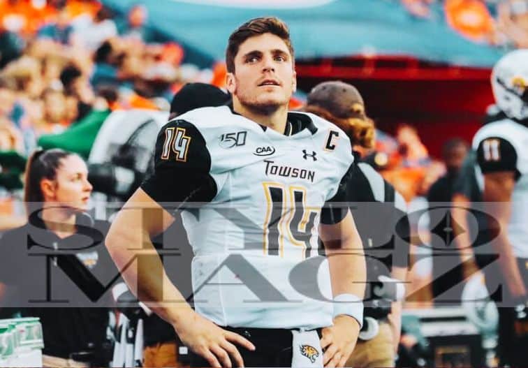 Tom Flacco Wears Towson Jersey