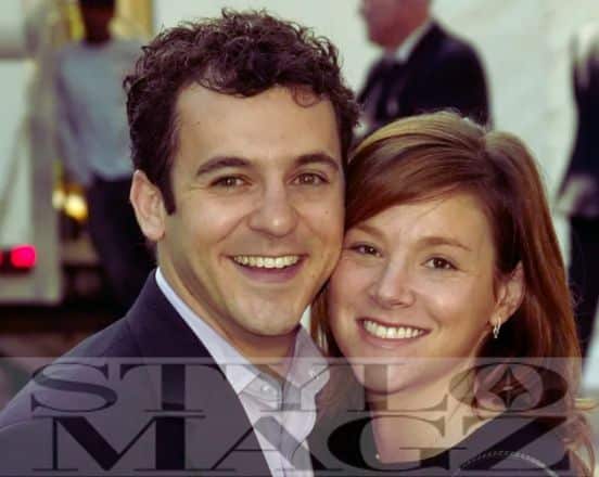 Jennifer Lynn Stone with her husband Fred Savage